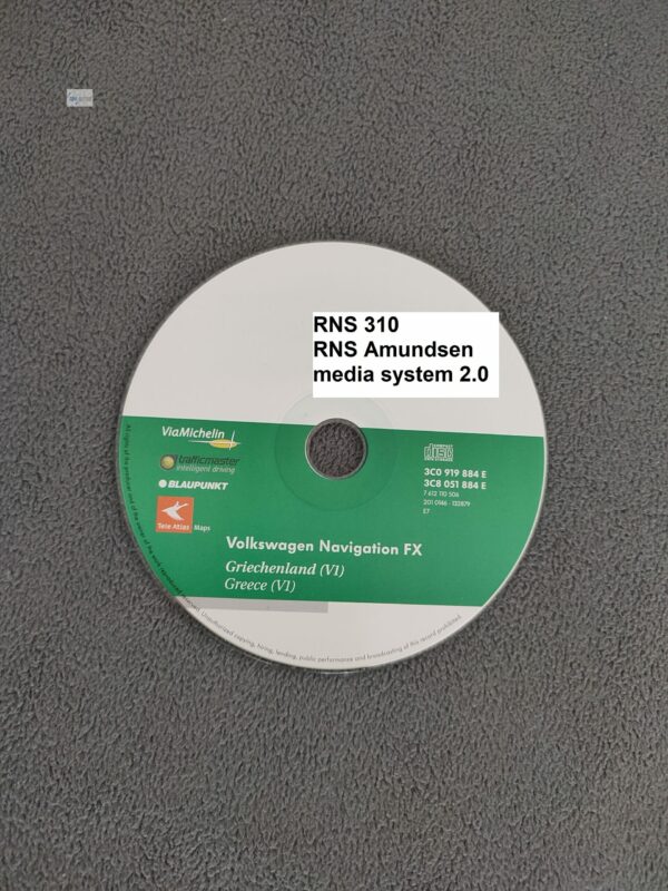 Volkswagen Navigation FX CD Griechenland Hellas V1 von 2009
