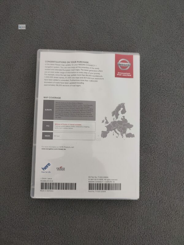 SD Karte Navigation Nissan Connect 1 Europa 2015/2016 V6 KE288-LCN1E15 – Bild 2