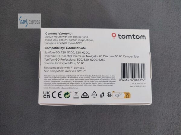 TomTom Aktiv Magnethalterung und Ladegerät für GO 520 5200 620 6200 9UUB.001.40 - Image 2