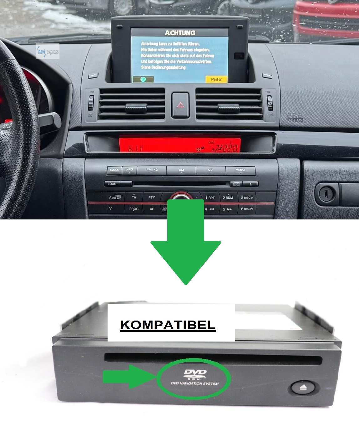 DVD Navigation Mazda DENSO Deutschland Frankreich Österreich Schweiz BeNeLux 2007/2008 GS1D66DZ0 - Image 3