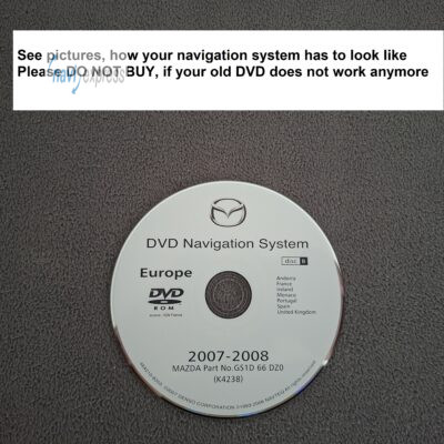 DVD Navigation Mazda DENSO France Espana Portugal Great Britain Ireland 2007/2008 GS1D66DZ0