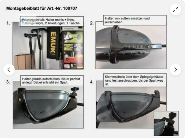 Original EMUK Wohnwagenspiegel 100707 AUDI A6 C7 Typ 4G auch A6 Avant Allroad Quattro – Bild 6