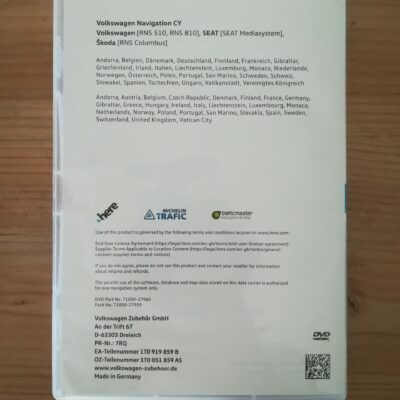 Volkswagen Navigation CY DVD Europa West V17 von 2020 Final Update