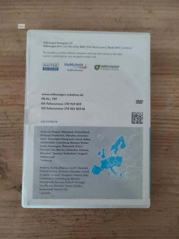 Volkswagen Navigation CY DVD Europa West V6.1 von 2009 – Bild 2