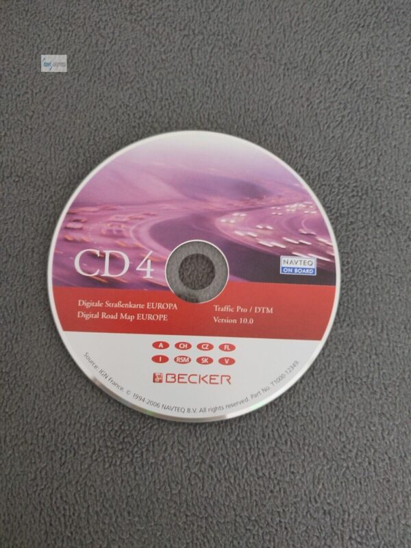 BECKER Navigations-CD Traffic Pro / DTM CD4 Österreich Schweiz Italien Tschechien Slowakei 2006 Version 10.0