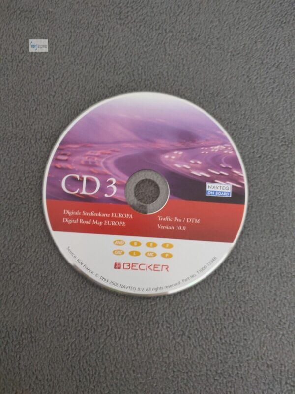 BECKER Navigations-CD Traffic Pro / DTM CD3 France Espana Portugal 2006 Version 10.0