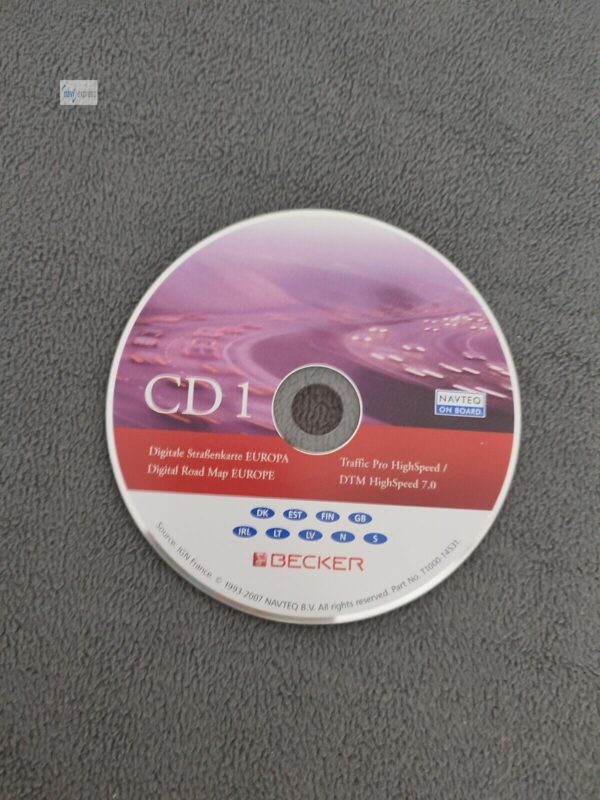 BECKER Navigations-CD Traffic Pro / DTM HIGHSPEED Skandinavien Great Britain Ireland 2007/2008 Version 7.0