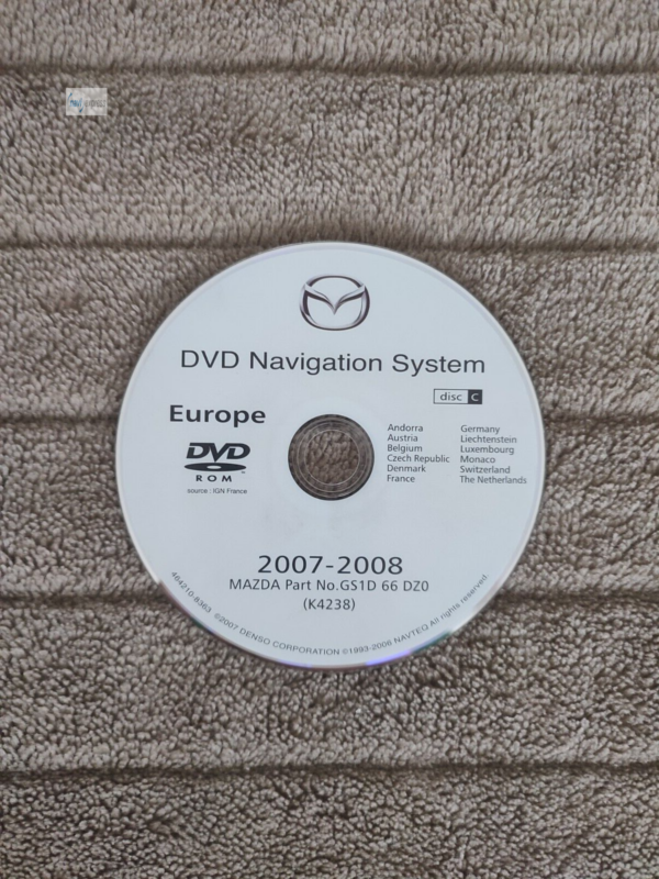 DVD Navigation Mazda DENSO Deutschland Frankreich Österreich Schweiz BeNeLux 2007/2008 GS1D66DZ0