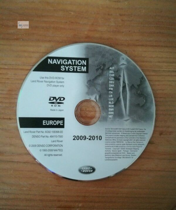 DVD Navigation LANDROVER Freelander 2 Deutschland Benelux Skandinavien Italien 2009/2010