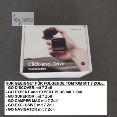 TomTom Saugnapf Halterung Click & Drive für GO Discover Expert Navigator Camper Max Superior Exclusive mit 7 ZOLL