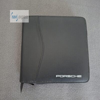 Kunstleder Mappe PORSCHE CD DVD Mappe zur Aufbewahrung von 28 CDs DVDs