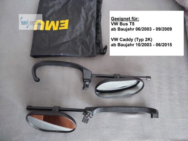 EMUK Spiegel Wohnwagenspiegel Caravanspiegel Volkswagen T5 & Caddy 100161