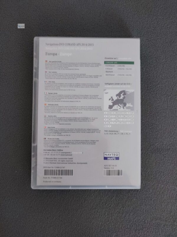 Mercedes Benz Navigations-DVD COMAND APS NTG1 Europa 2014/2015 Maybach E CLS SLK Klasse - Image 2