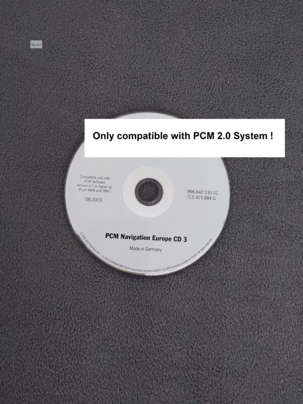 Porsche PCM 2.0 Navigation CD Denmark Finland Norway Sweden Great Britain Ireland Version 08.2003