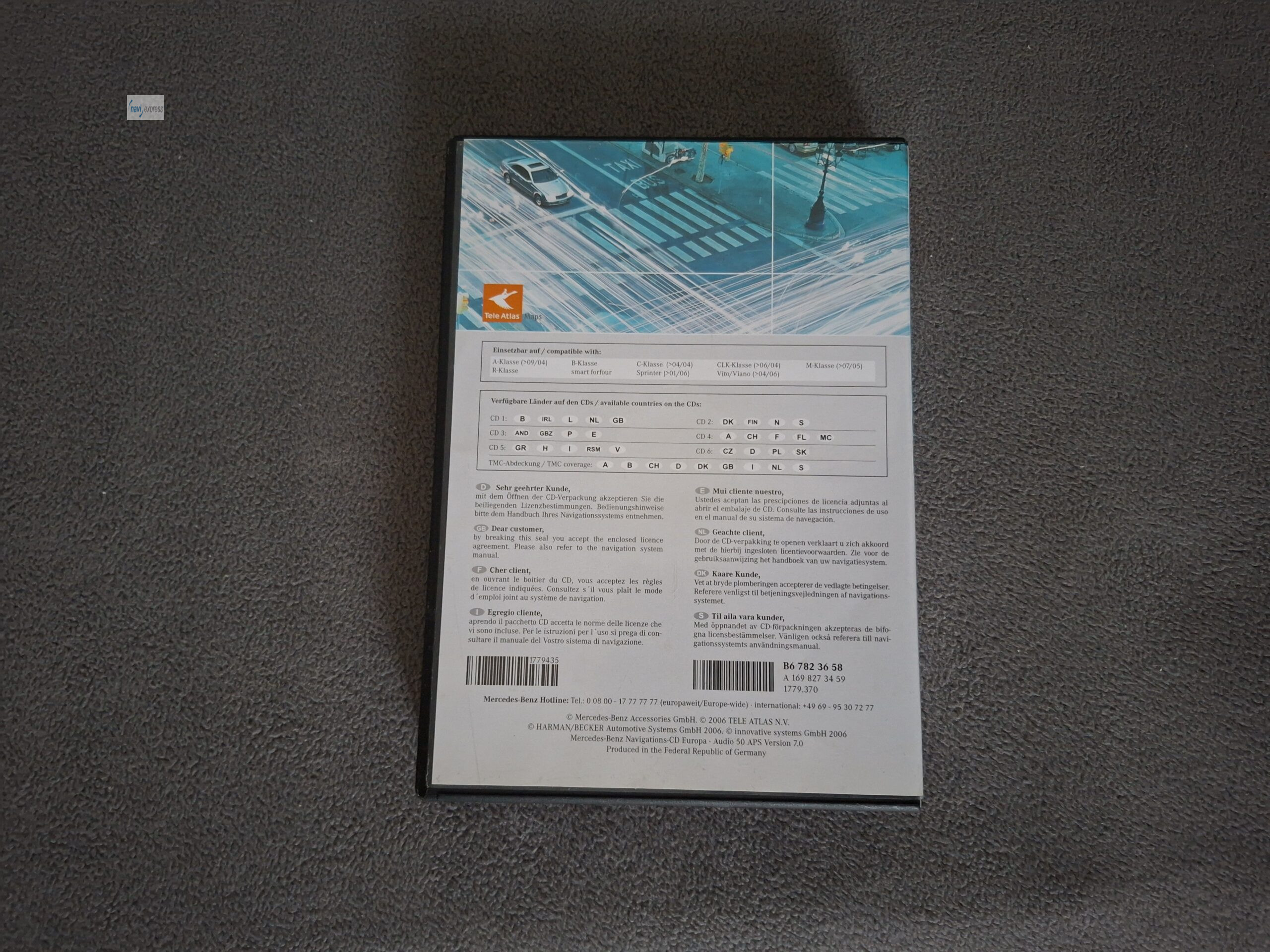 Navi CD Set Mercedes-Benz Audio 50 APS NTG2 Deutschland Europa 2006/2007 – Bild 3