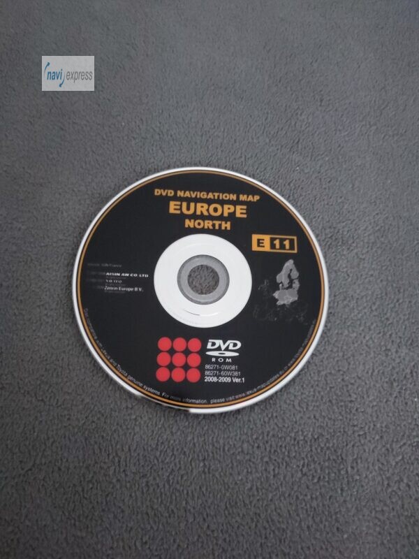 Toyota Navigations-DVD für TNS600 und TNS700 Deutschland + Nordeuropa 2008/2009 E11