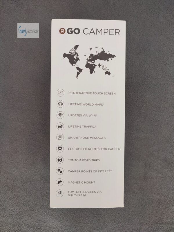 TomTom GO CAMPER 6 Zoll Wohnmobil Camping Navi Welt-Karten & TomTom Live Traffic via SIM Karte & WLAN - Image 3