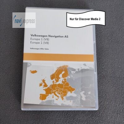 Original Volkswagen Navigation AS SD Karte 16 GB Europa 1 (V8) von 2018 für Discover Media 2