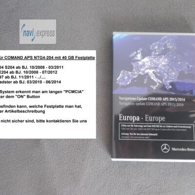 Mercedes-Benz Navigation DVD COMAND APS NTG4-204 Europa 2015/2016 für GLK C-Klasse violett
