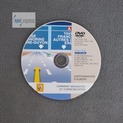 Renault Navigation DVD Carminat 3 Navigation et Communication CnC Europa V29 von 2009