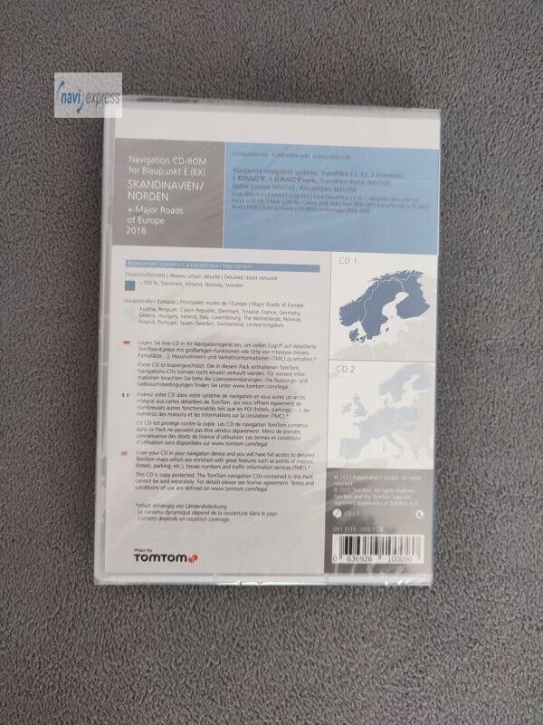 Navigation CD Blaupunkt TravelPilot E (EX) Skandinavien + Major Roads of Europe 2018 – Bild 2