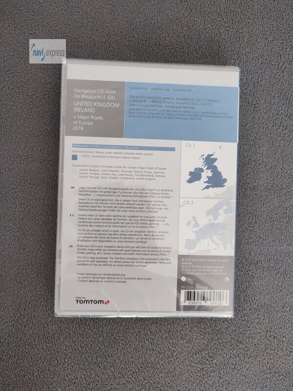 Navigation CD Blaupunkt TravelPilot E (EX) United Kingdom Ireland + Major Roads of Europe 2018 – Bild 2