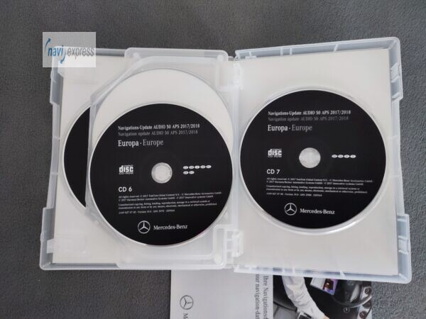 Mercedes Navigation CD Set Audio 50 APS NTG2 Europa 2017/2018 Version 19.0 A1698270700 - Image 7