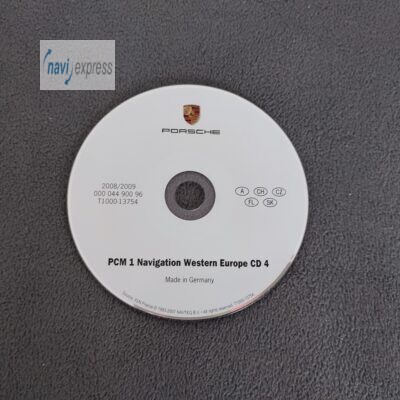 Porsche PCM 1 (16 Bit) Navigation CD Österreich Schweiz Tschechien Slowakei 2008/2009 00004490096