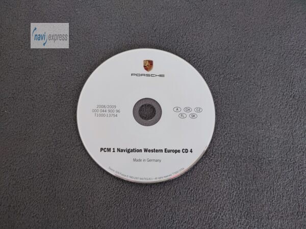 Porsche PCM 1 (16 Bit) Navigation CD Österreich Schweiz Tschechien Slowakei 2008/2009 00004490096