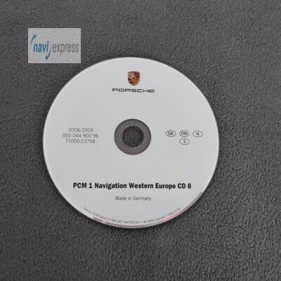 Porsche PCM 1 (16 Bit) Navigation CD Dänemark Finnland Norwegen Schweden 2008/2009 00004490096