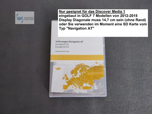Volkswagen Navigation AT SD Karte Europa V17 von 2020/2021 für Discover Media 1 5G0919866BD