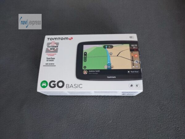 TomTom GO BASIC 6 Zoll PKW Navi Europa Maps & WLAN & Traffic via TMC / Smartphone-Kopplung