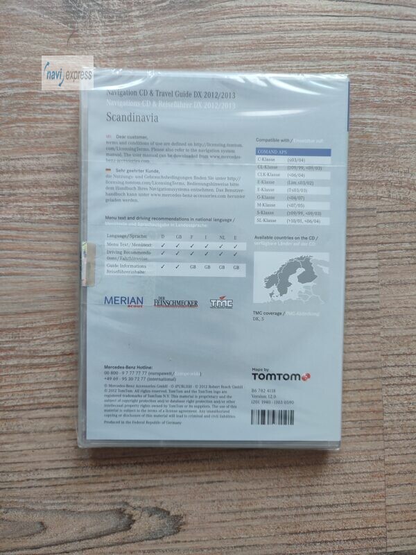 Mercedes-Benz Navigation CD DX Scandinavia 2012/2013 für Comand DX (NEW) – Bild 2