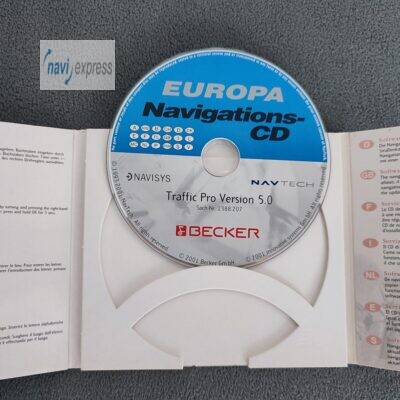 Becker Traffic Pro / DTM Navigation CD Deutschland Westeuropa 2001 Version 5.0