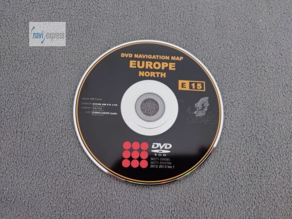 Toyota Navigations-DVD für TNS600 und TNS700 Deutschland Nordeuropa 2012/2013