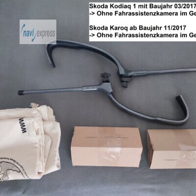 EMUK Wohnwagenspiegel 100903 Skoda Kodiaq & Karoq OHNE Kamera im Gehäuse Anthrazitgrau metallic