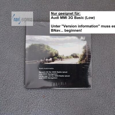Original Audi Sprachen Language CD für MMI 3G Basic (Low) 4G0919884E NEU