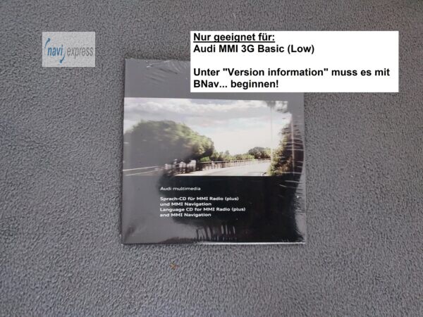 Original Audi Sprachen Language CD für MMI 3G Basic (Low) 4G0919884E NEU