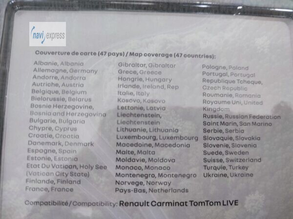 Renault Carminat TomTom LIVE Navi SD Karte Europa 2025 Map Version 11.45 - Image 4