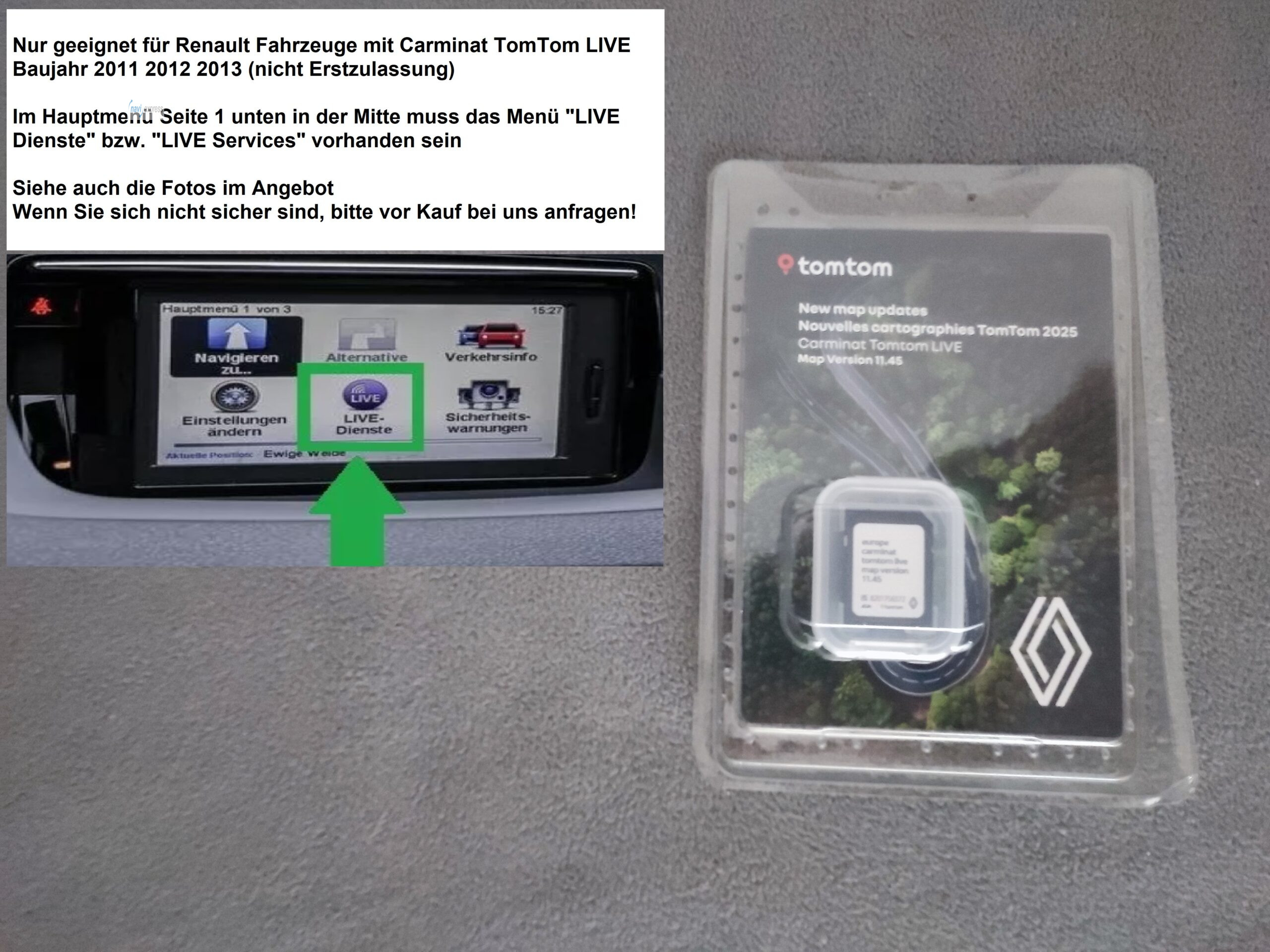 Scheda SD Navigazione GPS Europa 2025 V11.45 Per Renault TomTom Carminat – Riferimento 8201756571