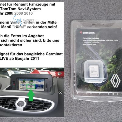 Renault Carminat TomTom Navi SD Karte Europa 2025 Map Version 11.45