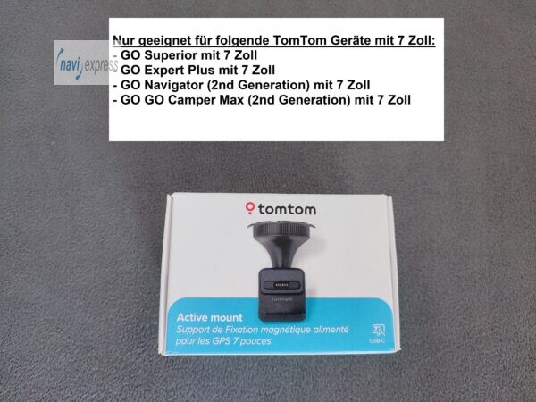 TomTom Navi Saugnapf Halterung mit USB-C Anschluss GO Superior Expert Plus Navigator (2. Gen) GO Camper Max (2. Gen)