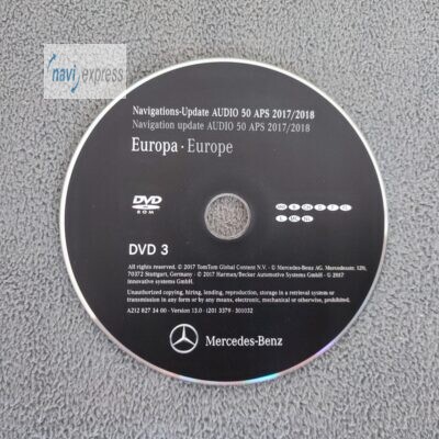 Mercedes-Benz Navigations-DVD Audio 50 APS NTG4-212 Deutschland Frankreich BeNeLux 2017/2018