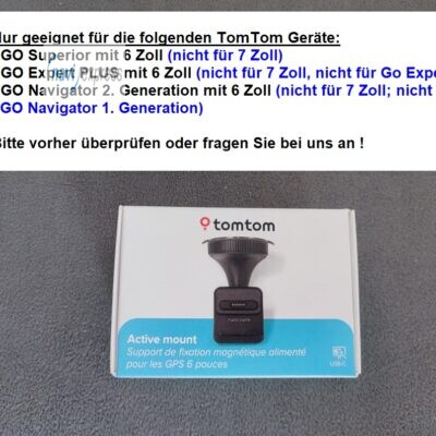 TomTom Navi Saugnapf Halterung mit USB-C Anschluss GO Superior 6 Zoll & Expert Plus 6 Zoll