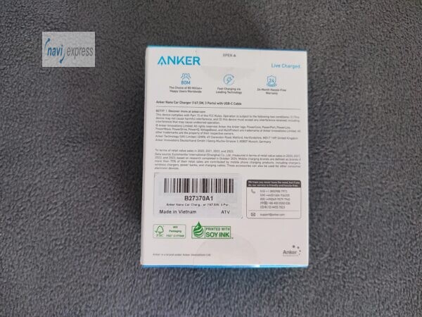 Anker KFZ PKW Ladegerät Handy Tablet Autoladegerät 3-faches Laden 2 USB C & USB-A  (167,5W, 3 Ports) – Bild 2