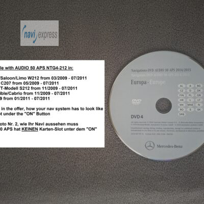 Mercedes-Benz Navi DVD Audio 50 APS NTG4-212 Deutschland Osteuropa 2014/2015