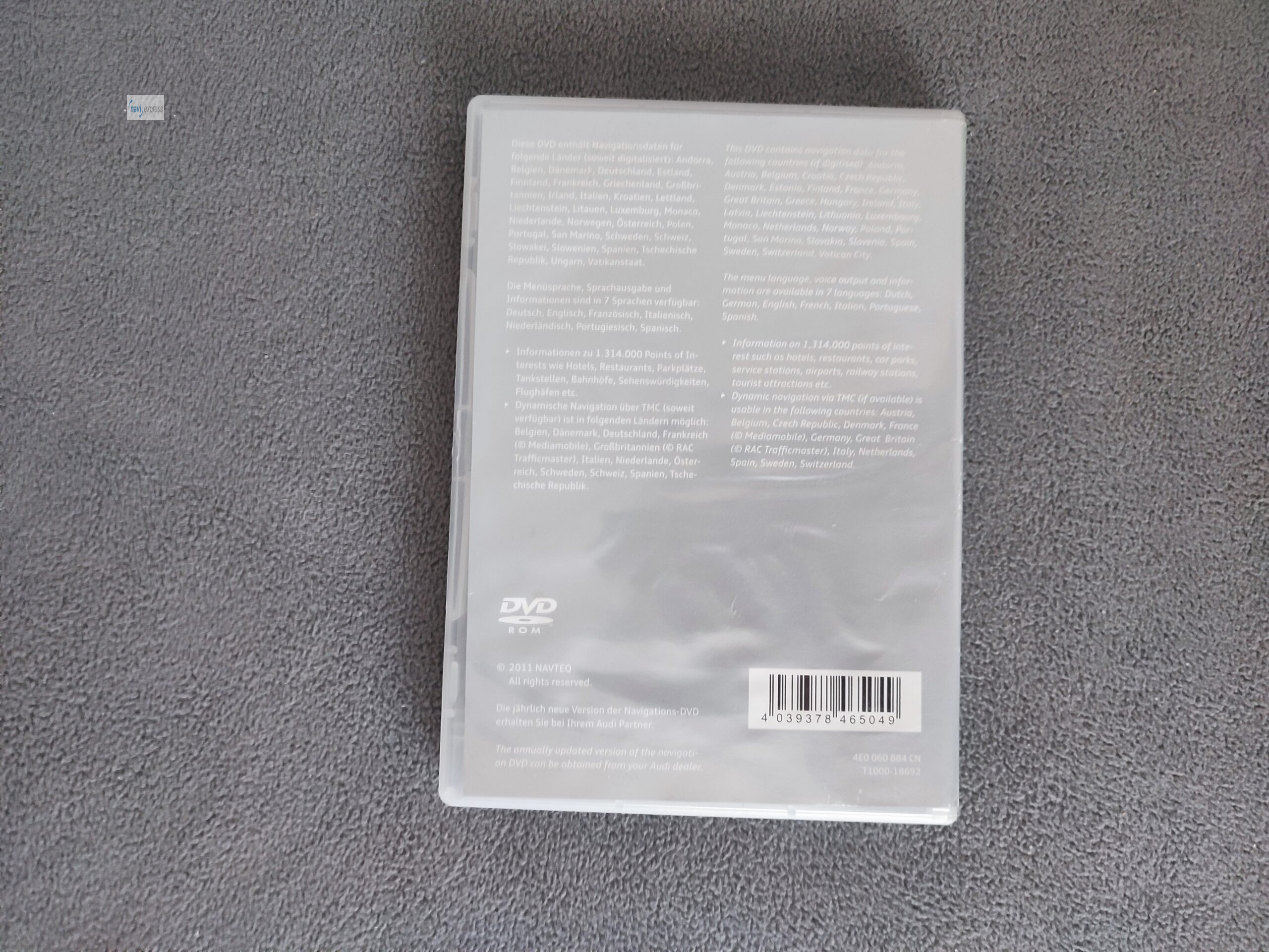 AUDI MMI 2G Navigation DVD Europa 2012 4E0060884CN – Bild 2