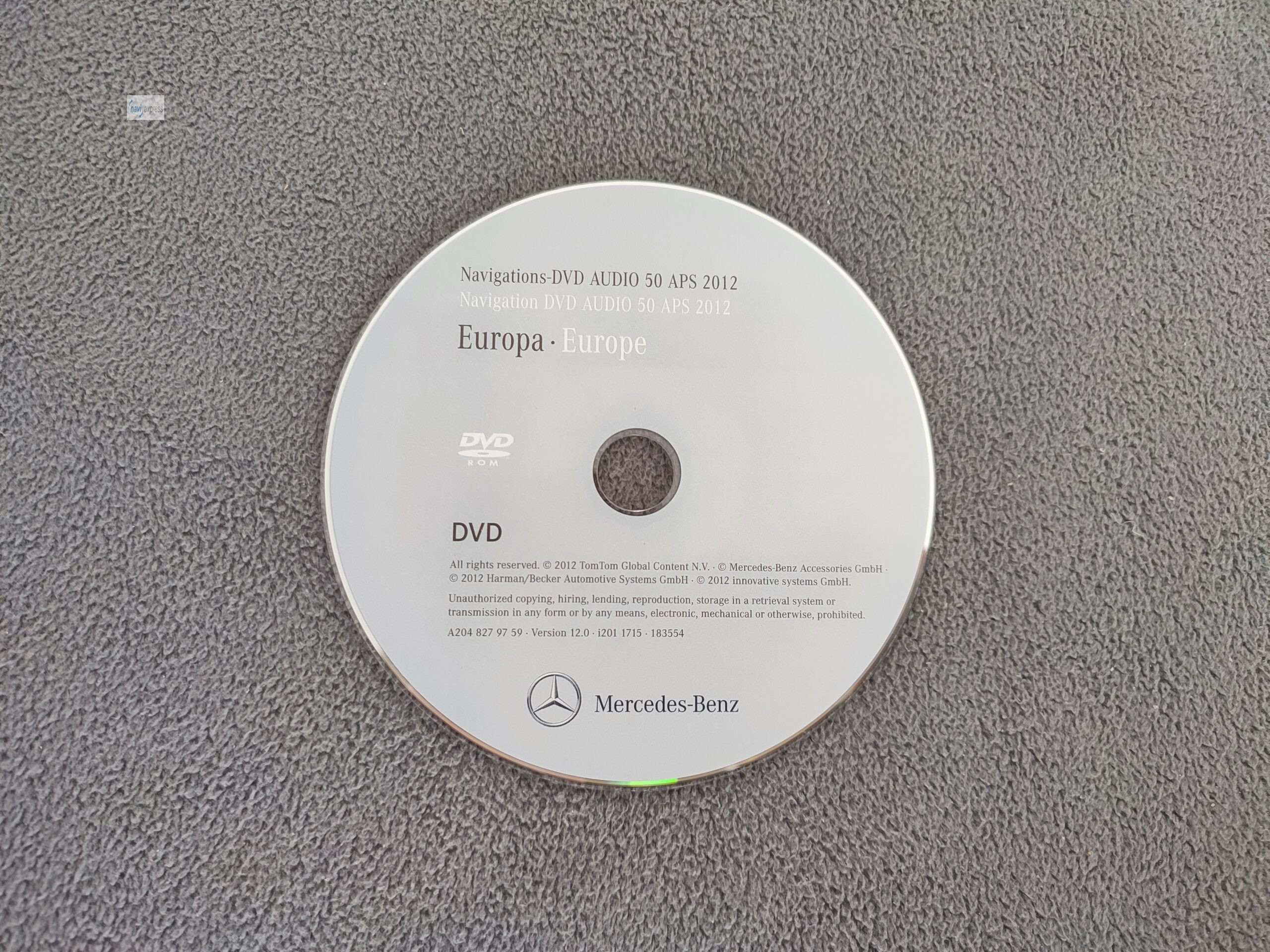 Mercedes Benz Navigation DVD AUDIO 50 APS NTG4-204 EUROPA 2012