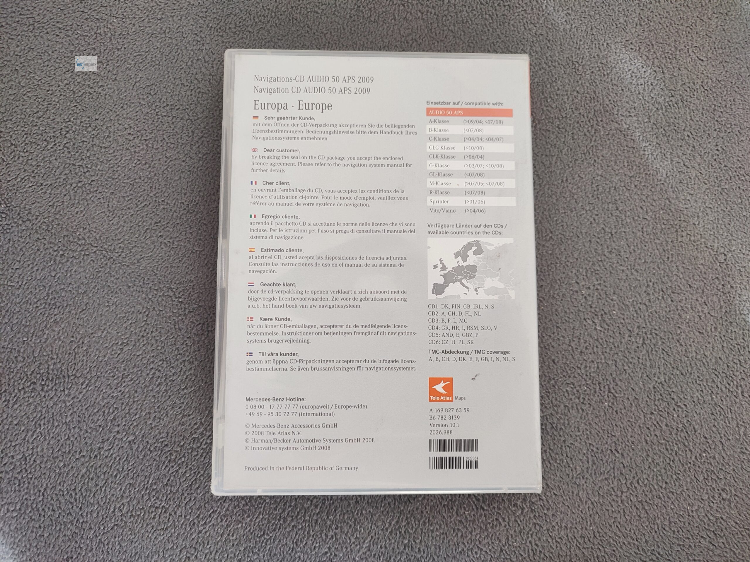 Mercedes-Benz Navi CD Set Audio 50 APS NTG2 Europa 2009 Version 10.1 - Image 3