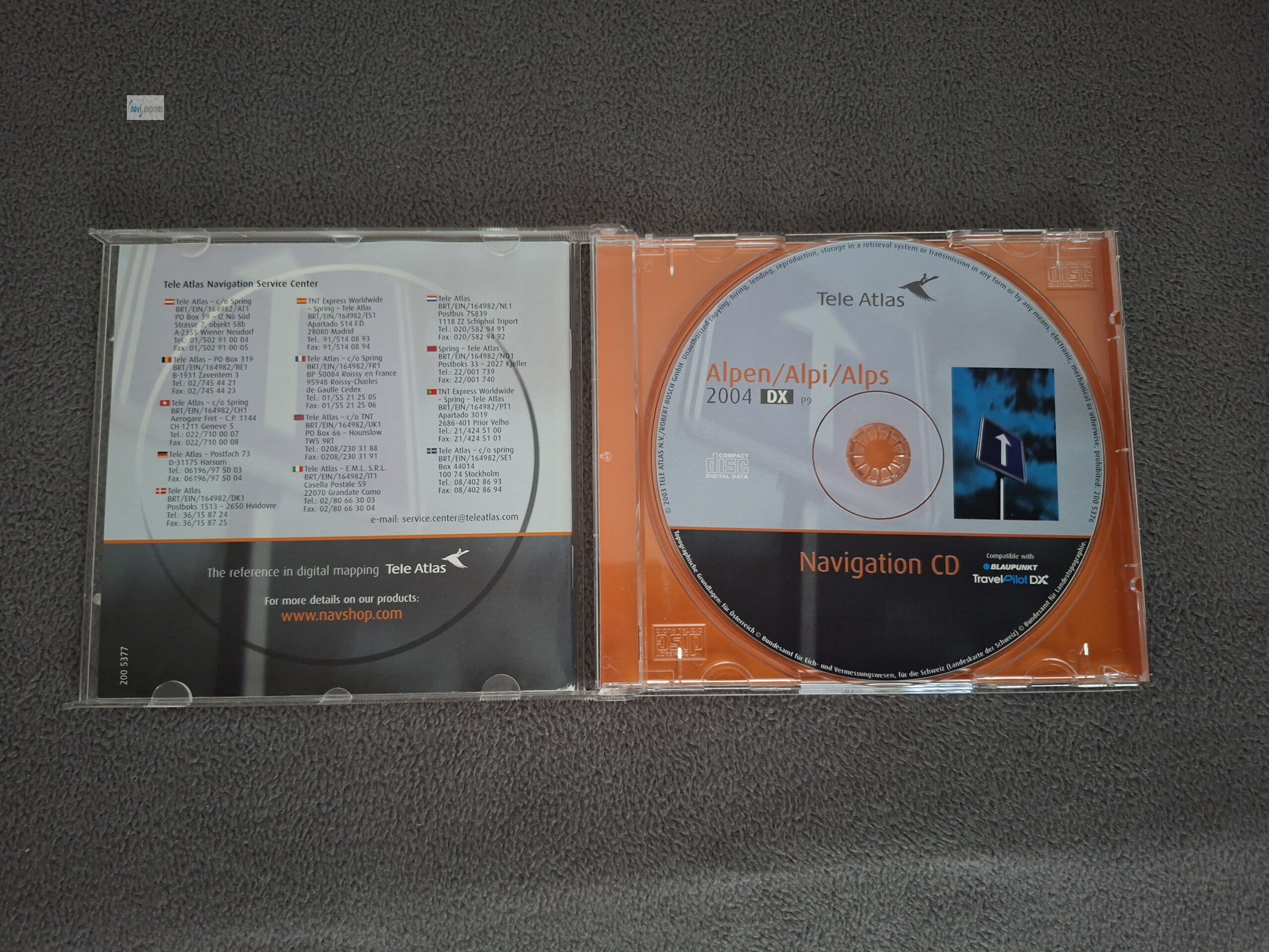 Navi CD Blaupunkt Travelpilot DX ALPEN ÖSTERREICH SCHWEIZ 2004